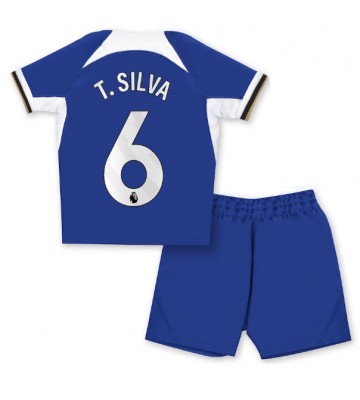 Chelsea Thiago Silva #6 Koszulka Podstawowych Dziecięca 2023-24 Krótki Rękaw (+ Krótkie spodenki)
